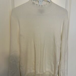 Elegant Women's Cream Turtleneck Sweater